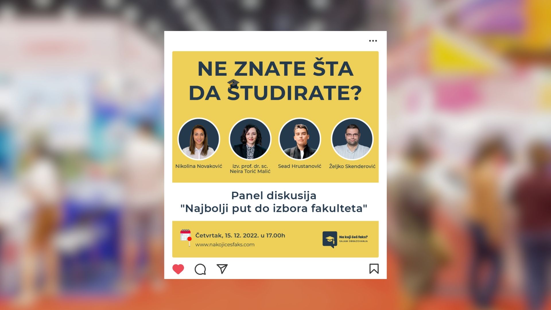 Panel Diskusija "Najbolji put do izbora fakulteta"